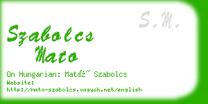 szabolcs mato business card